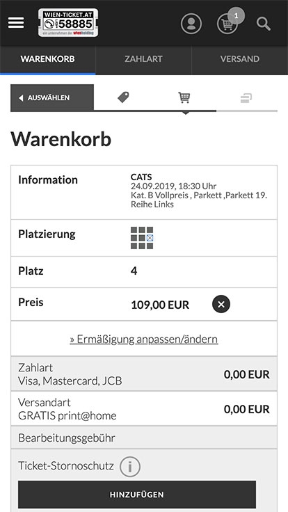 WIEN TICKET | wien-ticket.at | 2015 (Mobile Only 03) © echonet communication GmbH